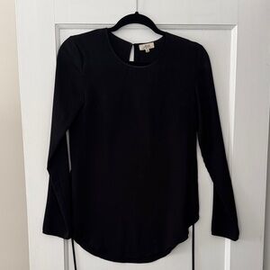 Wilfred 100% silk Black Long Sleeve Blouse